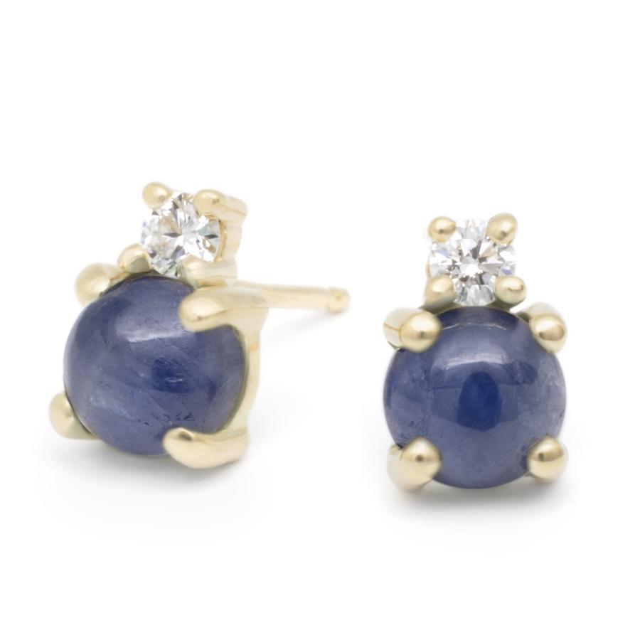 Diamond Duo Earrings - Blue Sapphire
