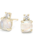 Diamond Duo Earrings - Moonstone