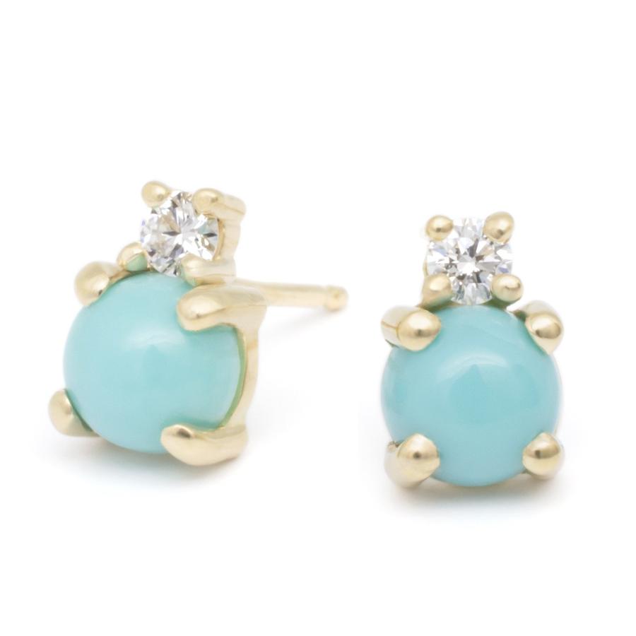 Diamond Duo Earrings - Turquoise