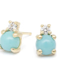 Diamond Duo Earrings - Turquoise