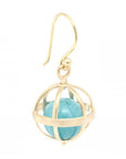 Medium Cage Earring Amazonite | Magpie Jewellery