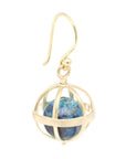 Medium Cage Earring Chrysocolla | Magpie Jewellery