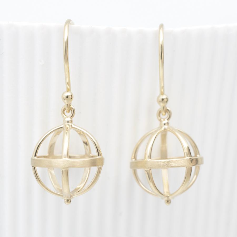 Medium Cage Earring no gemstone WG | Magpie Jewellery