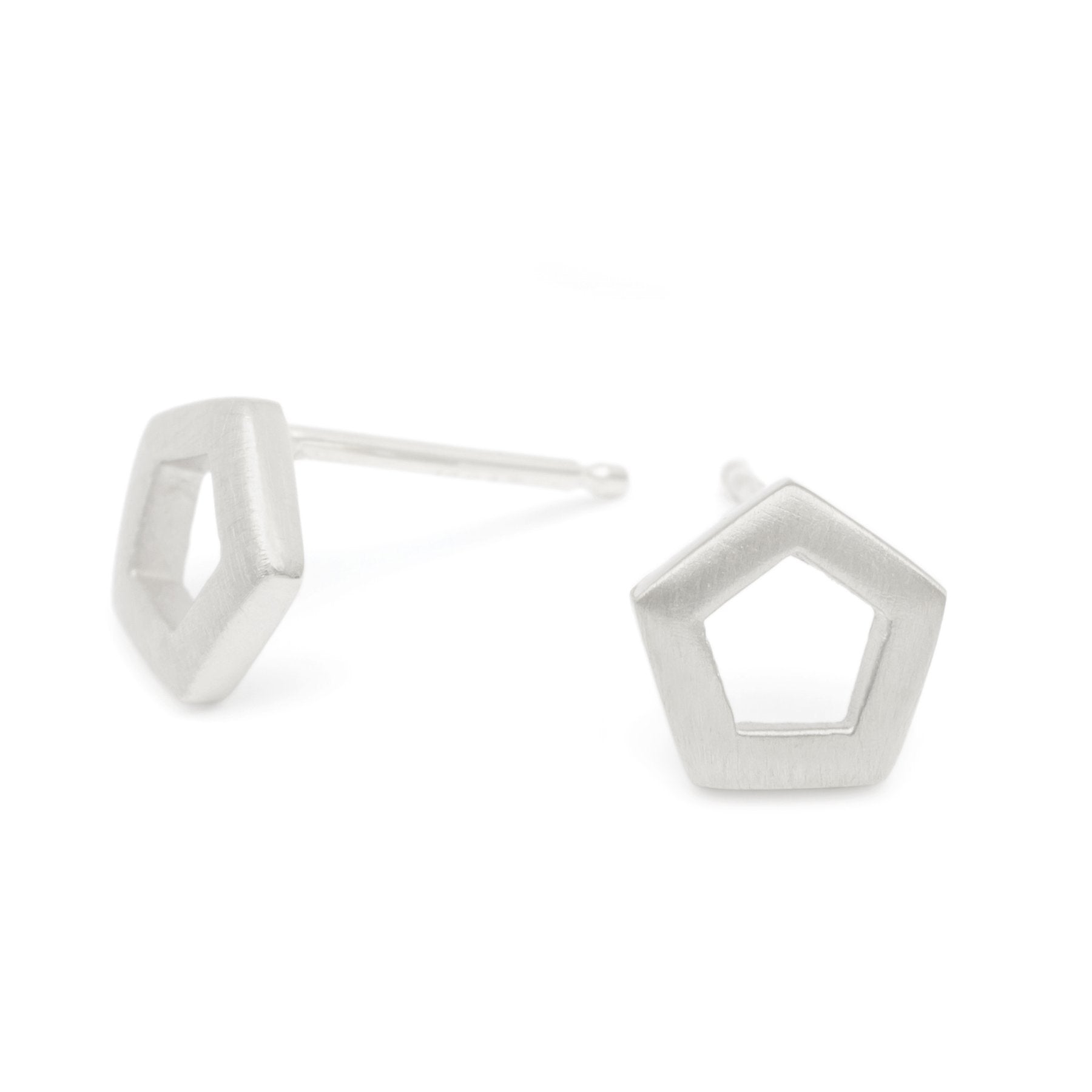 Pentagonal Stud Earring - Magpie Jewellery