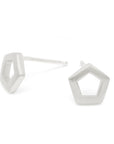 Pentagonal Stud Earring - Magpie Jewellery