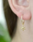 Sleeper Hoop Earring w/ Mini Star | Magpie Jewellery