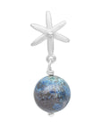 Star Post Earring w/ Gemstone Ball Drop - Magpie Jewellery