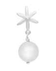 Star Post Earring w/ Gemstone Ball Drop - Magpie Jewellery