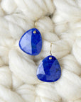 Trillium Drop Earrings - Lapis YG | Magpie Jewellery