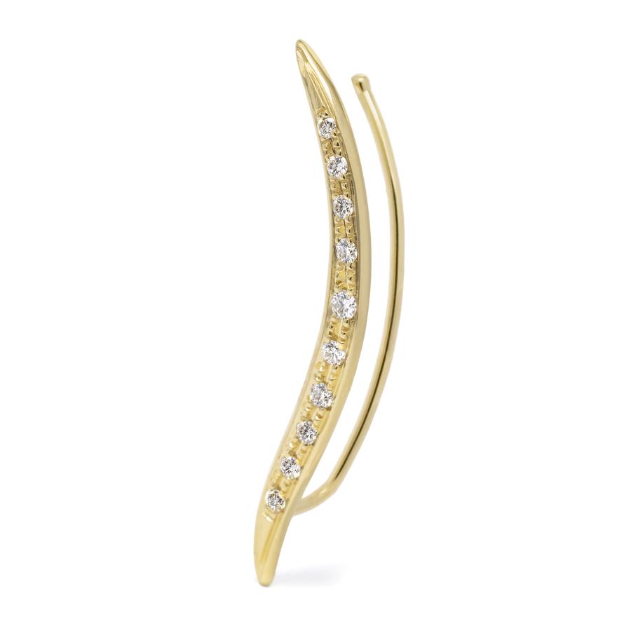 10 Diamond Pave Comet Climber - Single Left | Magpie Jewellery