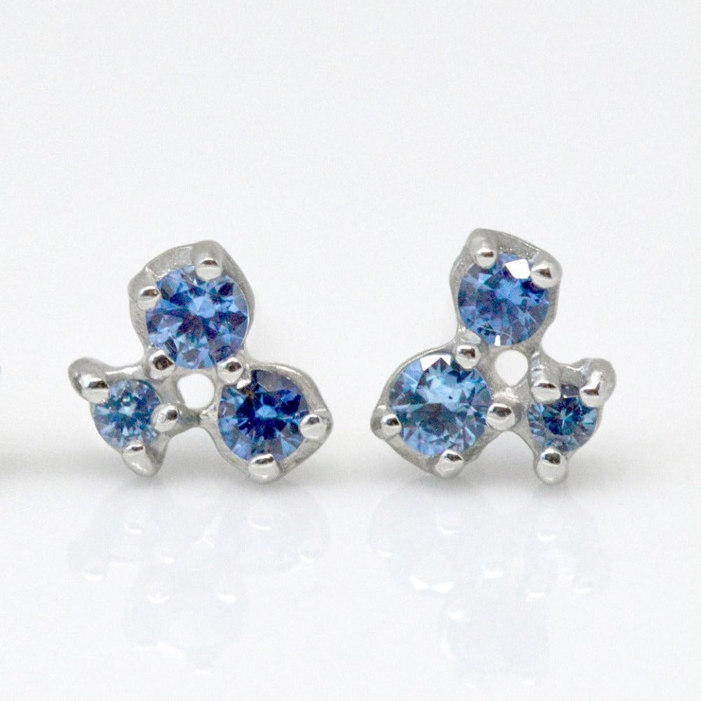 Cluster Trio Stud Earrings - Magpie Jewellery