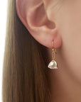 Gemstone Paper Clip Drop Earrings - Magpie Jewellery