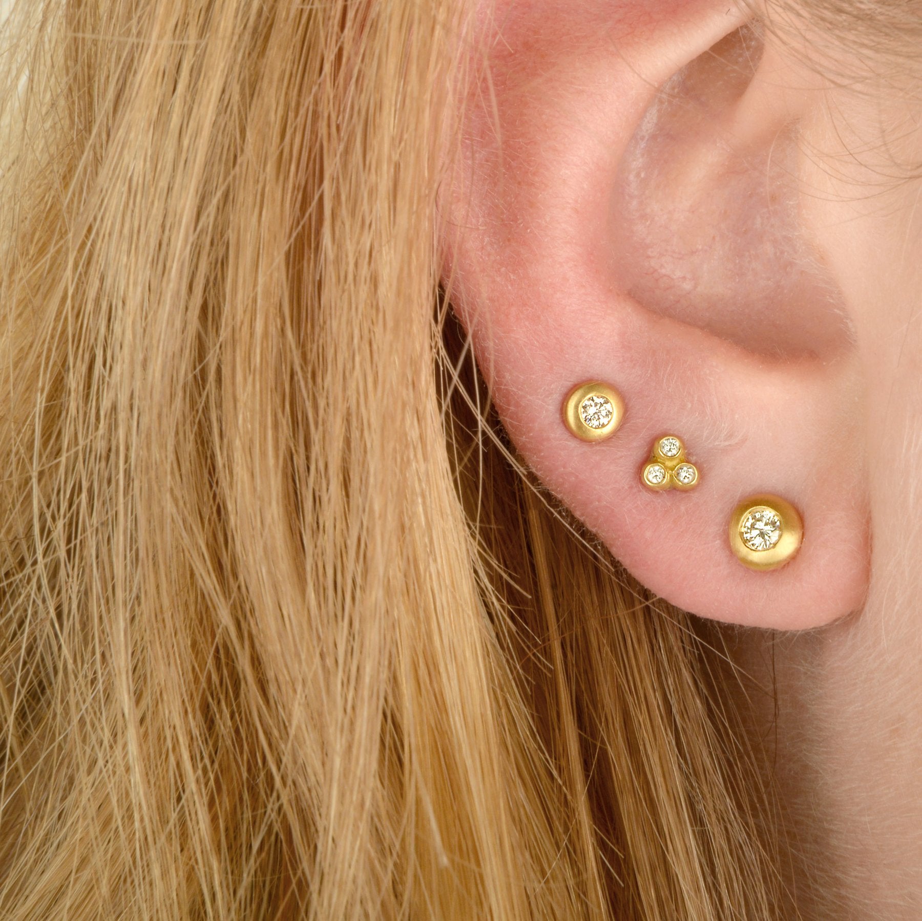 Diamond Trinity Earrings - Magpie Jewellery
