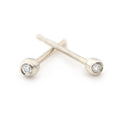 Single Seed Diamond Stud Earrings - Magpie Jewellery