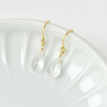 White Topaz Drop Earrings - Magpie Jewellery
