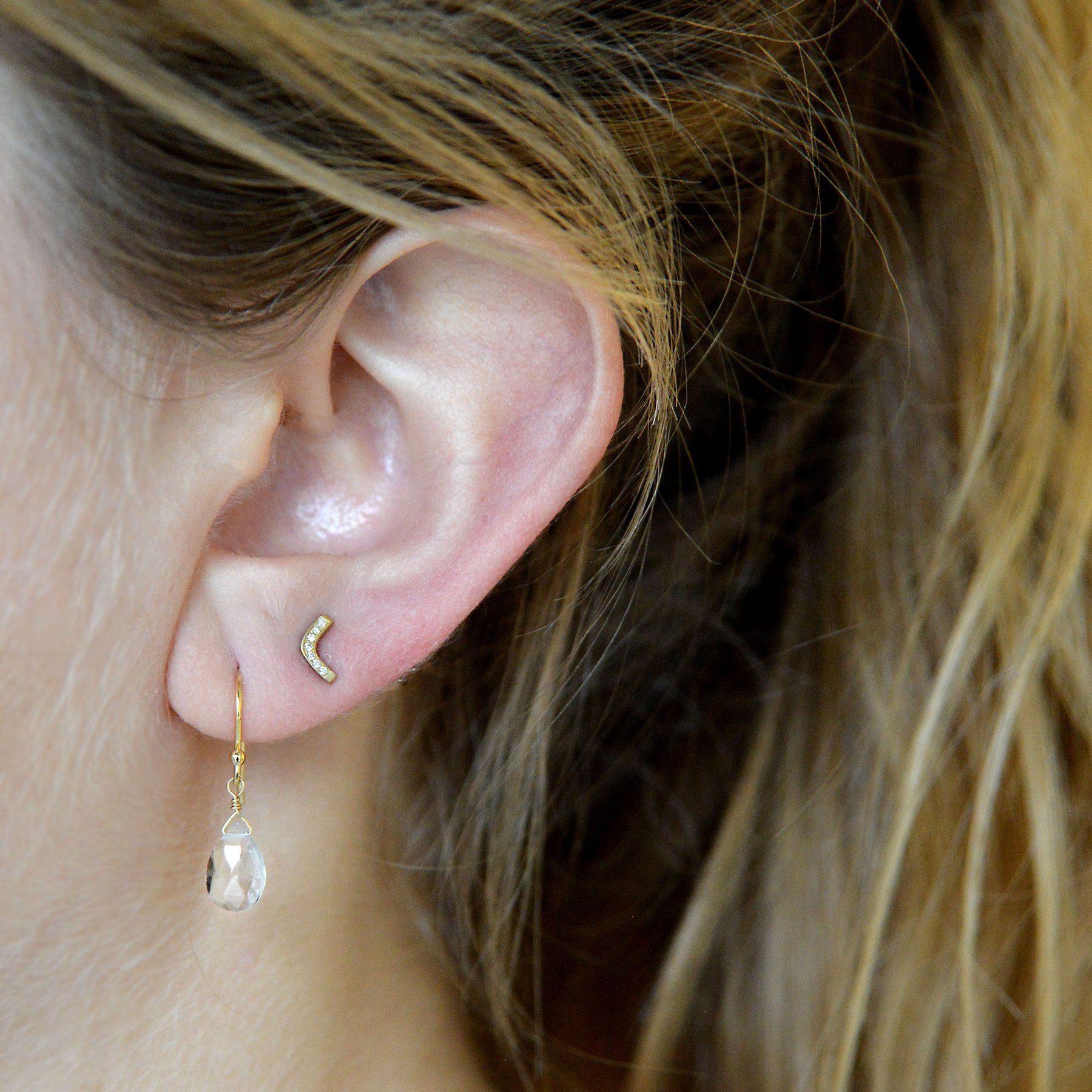 White Topaz Drop Earrings - Magpie Jewellery