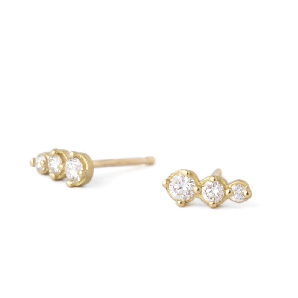 Mini 'Festival' Climber Studs - Magpie Jewellery