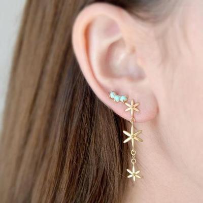 3 Star Dangle Earrings | Magpie Jewellery