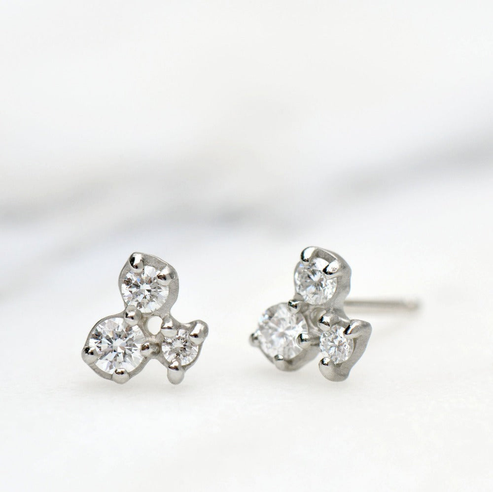 Cluster Trio Stud Earrings - Magpie Jewellery