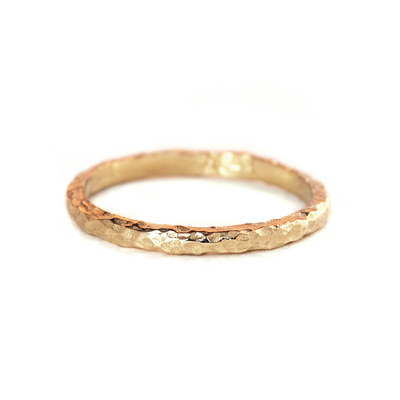 Extra Fine Seashore 14k Gold Band - Magpie Jewellery