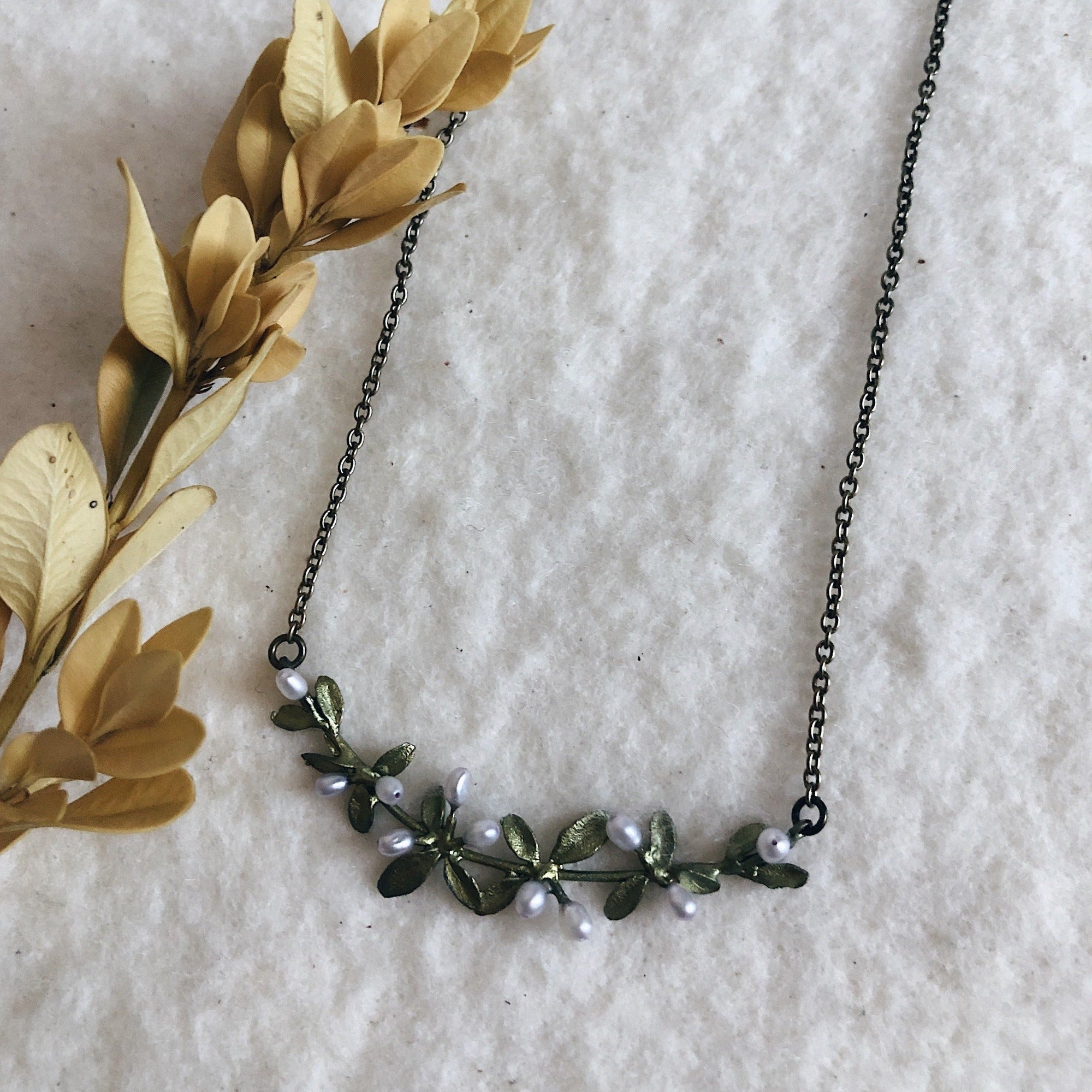 Flowering Thyme Bar Necklace - Magpie Jewellery