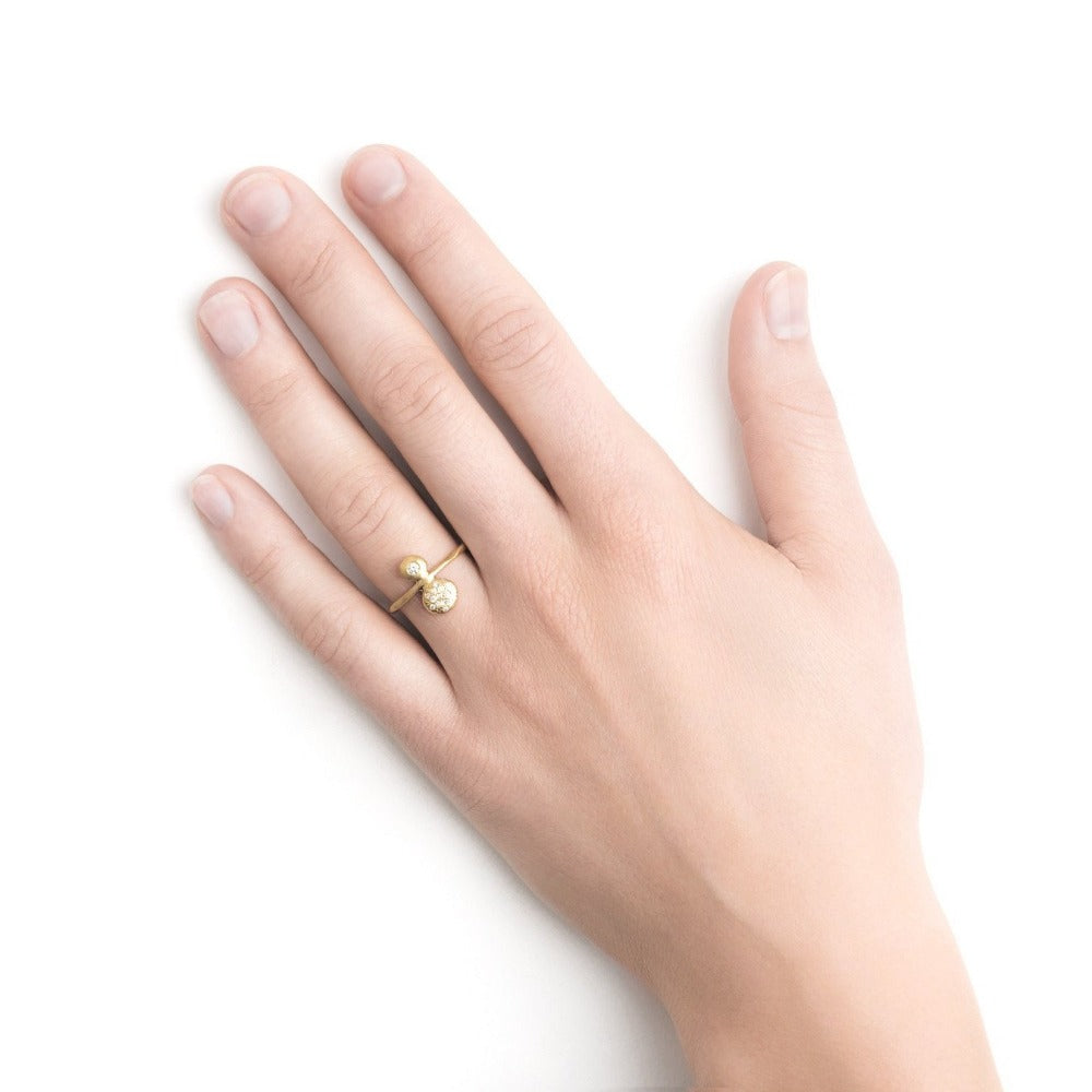Double Ankh Diamond Ring | Magpie Jewellery