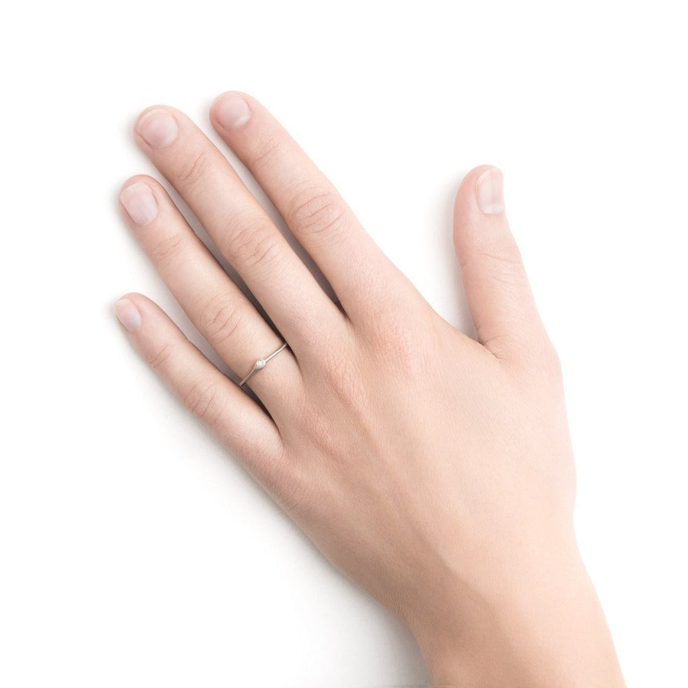 Diamond Micro Engagement Ring | Magpie Jewellery