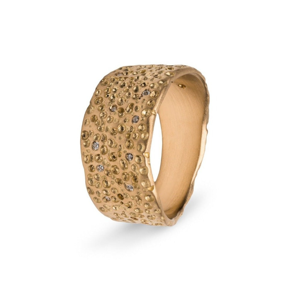 Wide Pock Diamond Band | Magpie Jewellery