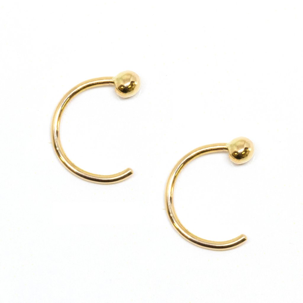 Gold Dot Huggies - Magpie Jewellery