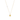 A Daisy pendant on a dainty gold chain with a little pearl detail on the side