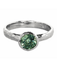 Green Sapphire Organic Solitaire