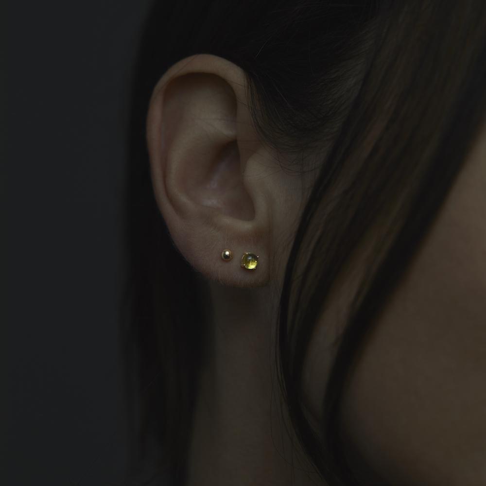 14K Gemstone Wisp Studs - Magpie Jewellery