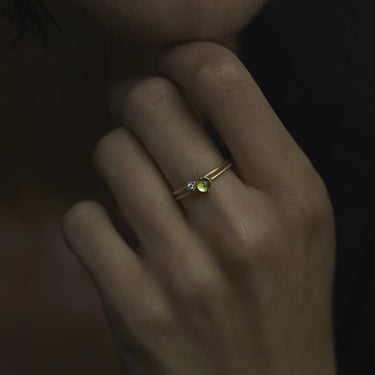 14K Gemstone Wisp Ring - Magpie Jewellery