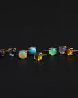 14K Gemstone Wisp Studs - Magpie Jewellery