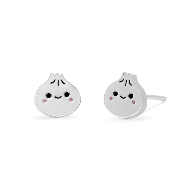 Happy Bao Bun Stud Earrings - Magpie Jewellery