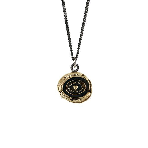 Heart Print Talisman - Bronze