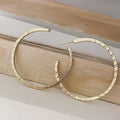Naveen Double Sided Chiseled Hoop Earrings - Magpie Jewellery