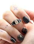 Nox Deco Step Ring - Magpie Jewellery