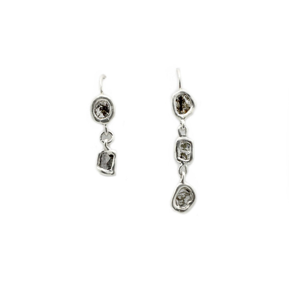 Hera Mini Diamond Slice Earrings - Magpie Jewellery