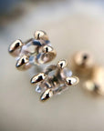 14k Raw Herkimer Diamond Studs - Magpie Jewellery