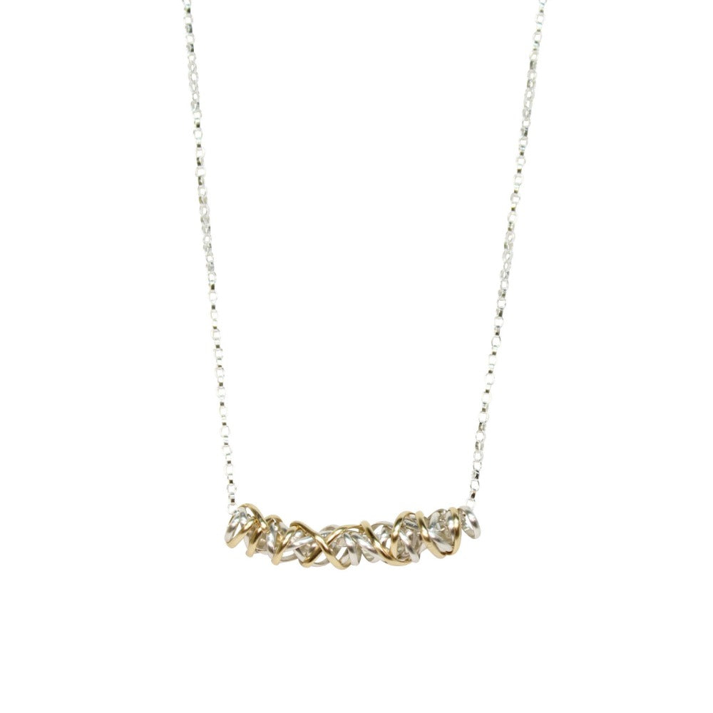 Twist Necklace - Small | Magpie Jewellery | Mixed Metals on Silver Chain