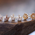 Wood Nymph Faye Diamond Studs - Magpie Jewellery