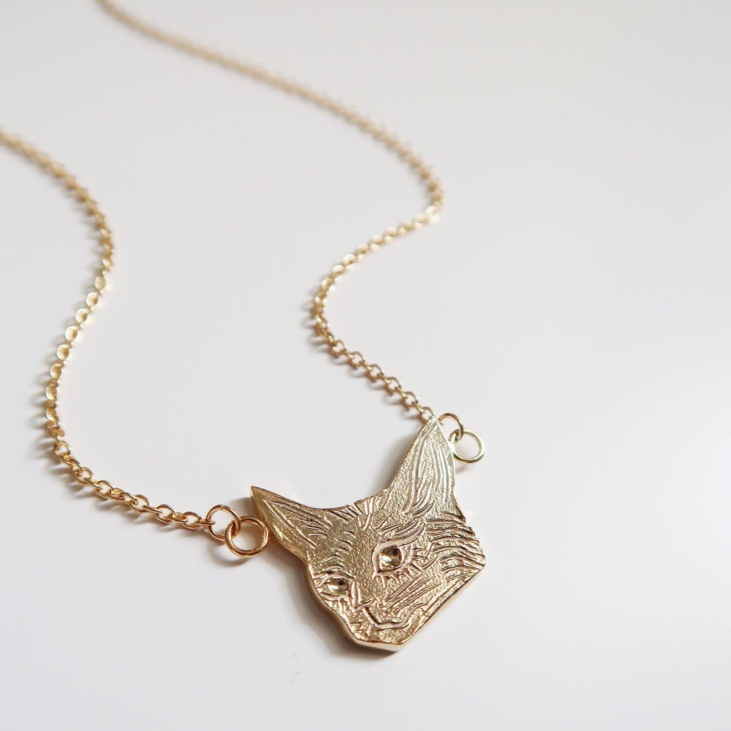 Cat Head Necklace - Magpie Jewellery