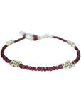 Silver Twist Stacking Bracelet | Magpie Jewellery | Garnet