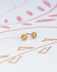 Ribbed Relic Rounded Studs - Magpie Jewellery