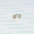 Ribbed Relic Rounded Studs - Magpie Jewellery