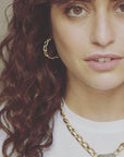 Brass Chain Link Hoops - Magpie Jewellery
