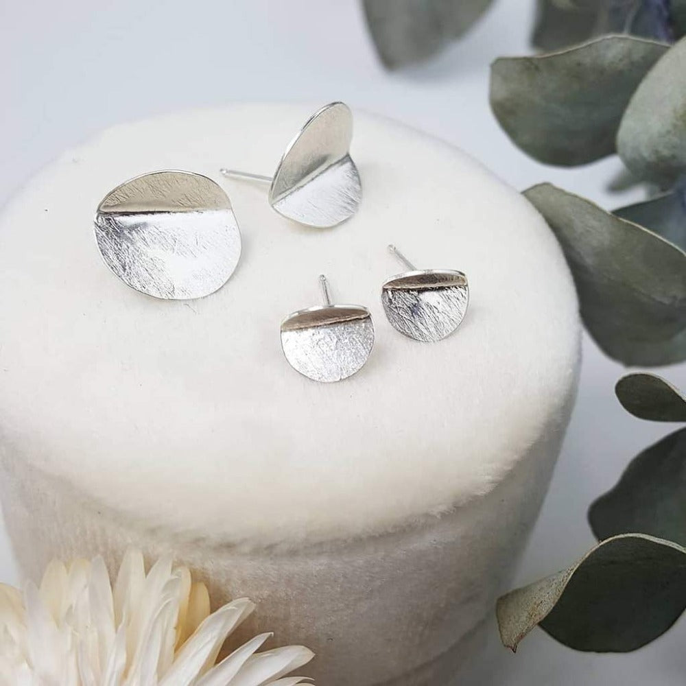 Medium Eucalyptus Studs | Magpie Jewellery | Silver