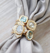 Rustic Canadian Diamond Cushion - Magpie Jewellery