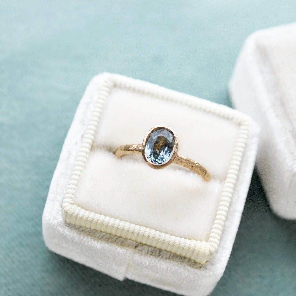 Oval Seashore Sapphire - Magpie Jewellery